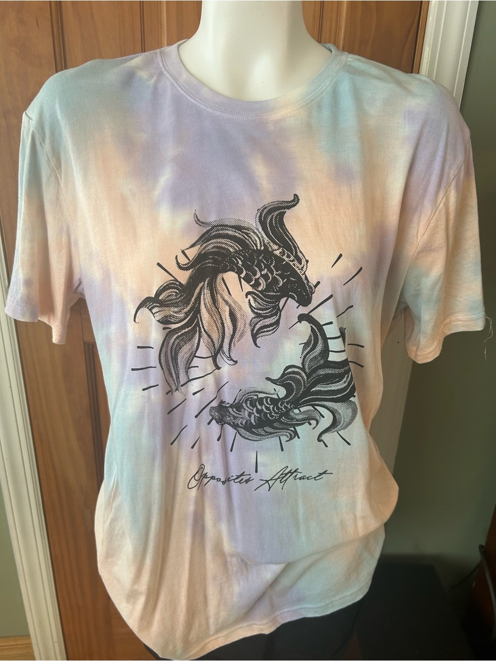 “Opposites Attract” Tie-Dye Tee - Pastel